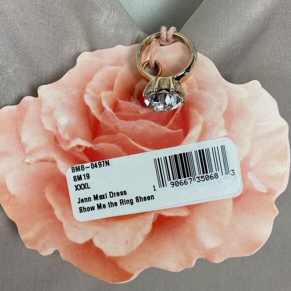 NWT Show Me Your Mumu Jenn Maxi Dress Ring Sheen XXXL New With Tags Bridesmaid - Picture 4 of 12